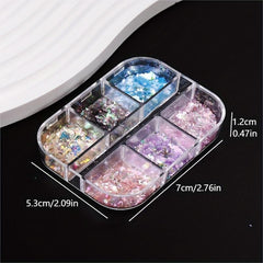 Opal Nail Art Glitter Flakes Powder Aurora Iridescent Pigment