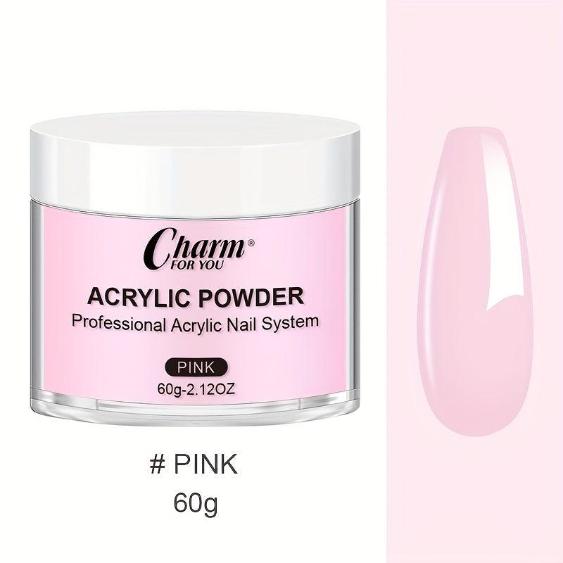 60g Acrylic Nail Powder for 3D Nail Manicure Extension - Clear Pink