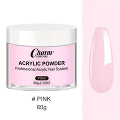 60g Acrylic Nail Powder for 3D Nail Manicure Extension - Clear Pink
