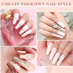 60g Acrylic Nail Powder for 3D Nail Manicure Extension - Clear Pink