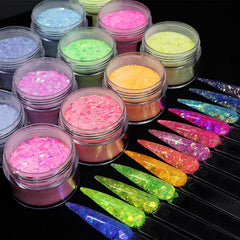 15g Glitter Acrylic Powder with Sequins for Nail Art - Sparkling Decoration