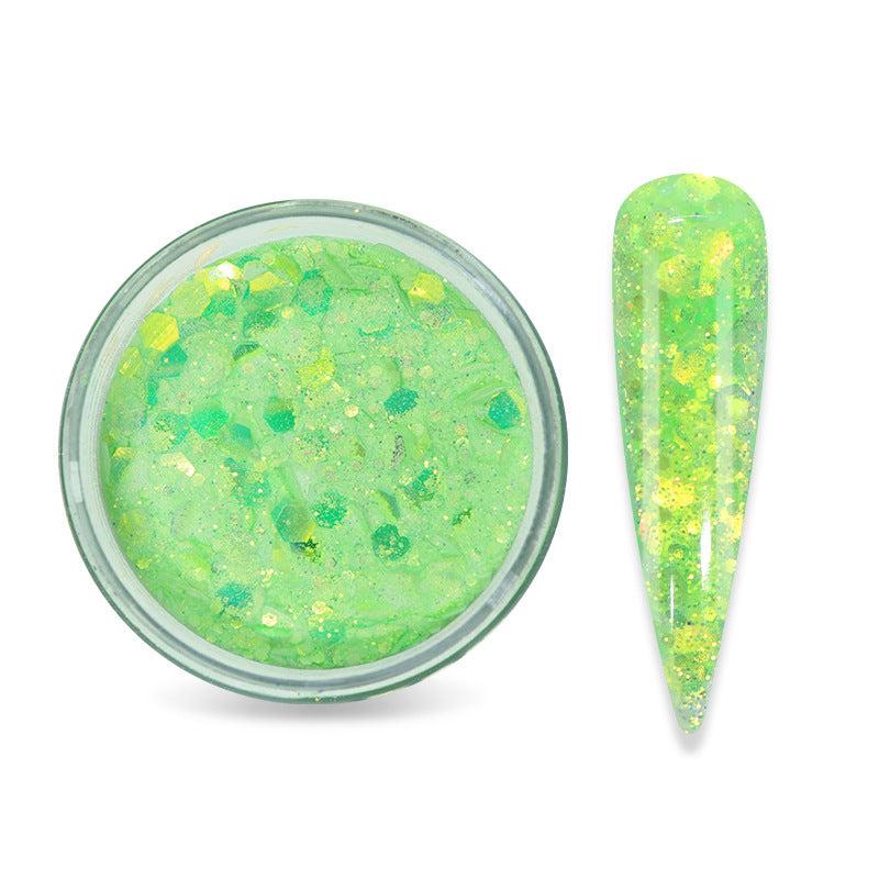 15g Glitter Acrylic Powder with Sequins for Nail Art - Sparkling Decoration