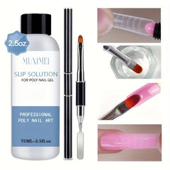 Poly Nail Gel Kit Slip Solution Set 75ml Extension Gel Anti Stick Liquid