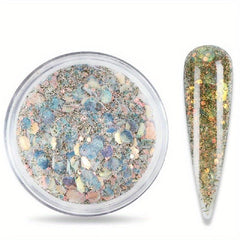 Nail Art Decoration Hexagon Sequins Acrylic Powder Pigment Dust