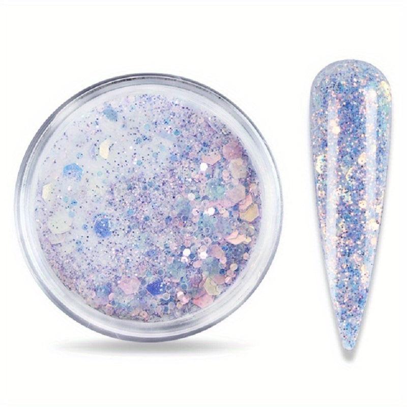 Nail Art Decoration Hexagon Sequins Acrylic Powder Pigment Dust