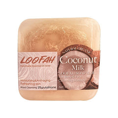 Coconut Milk Loofah Essential Soap for Deep Cleansing