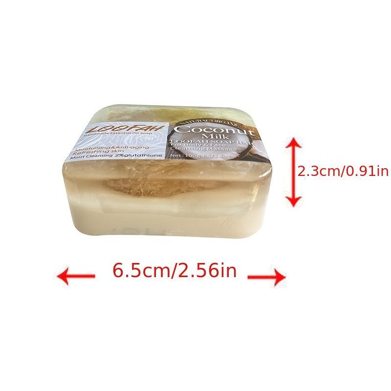 Coconut Milk Loofah Essential Soap for Deep Cleansing