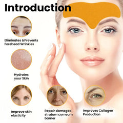 10pcs Forehead Wrinkle Patches Firming Skin Care Hydrolyzed Collagen