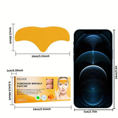 10pcs Forehead Wrinkle Patches Firming Skin Care Hydrolyzed Collagen