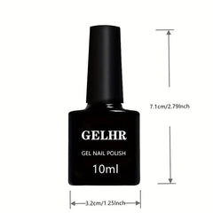 6 Colors Holiday Gel Nail Polish Set Brown Red Glitter Pink Grey Kit