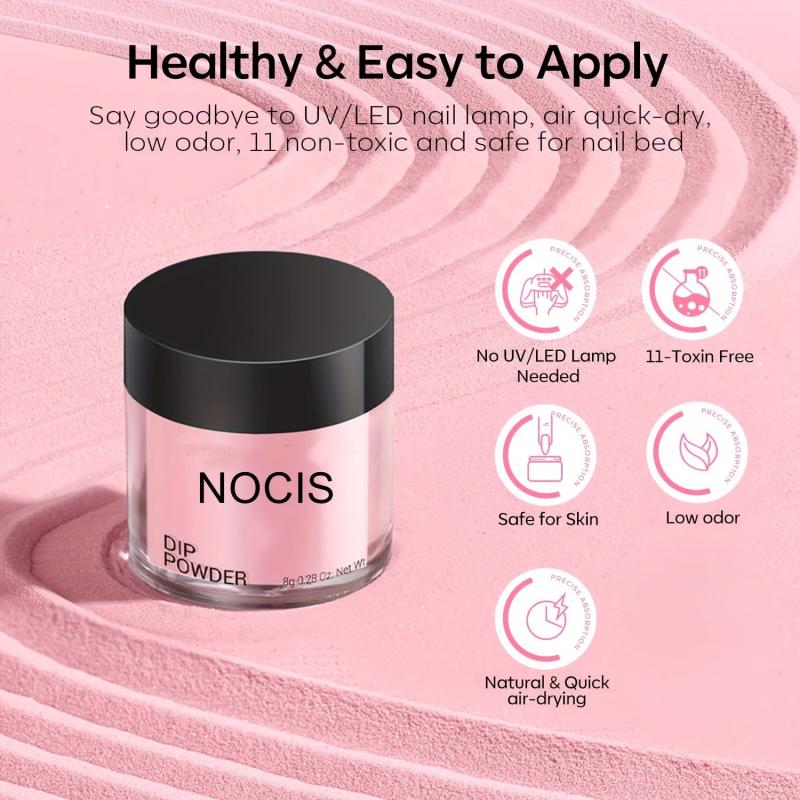11 Pcs Dip Powder Nail Kit Starter Set with 4 Colors for French Mani