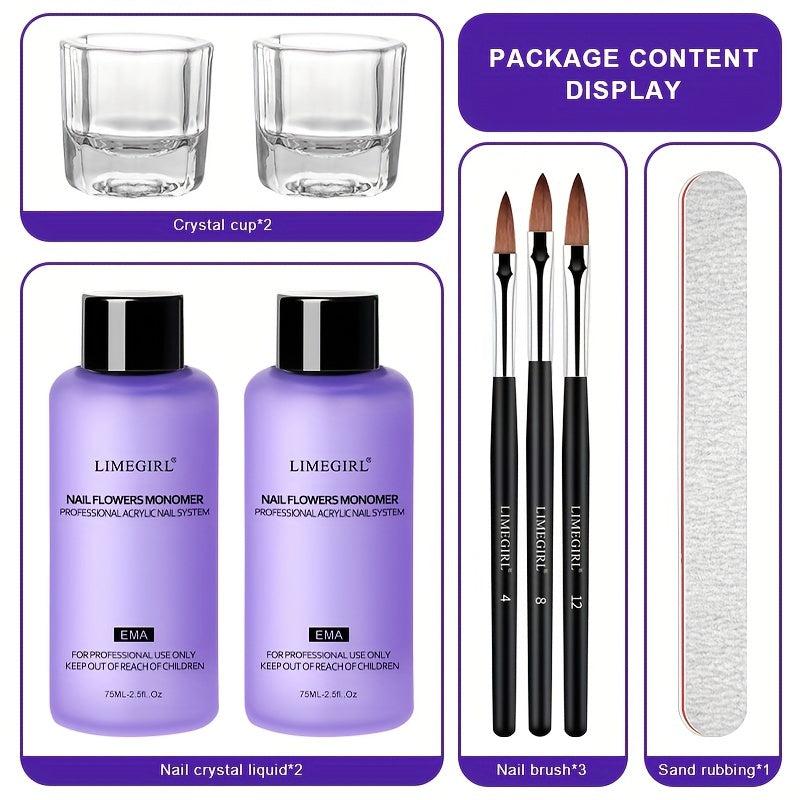 Acrylic Nail Kit with Liquid Monomer Set