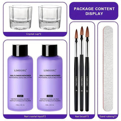 Acrylic Nail Kit with Liquid Monomer Set