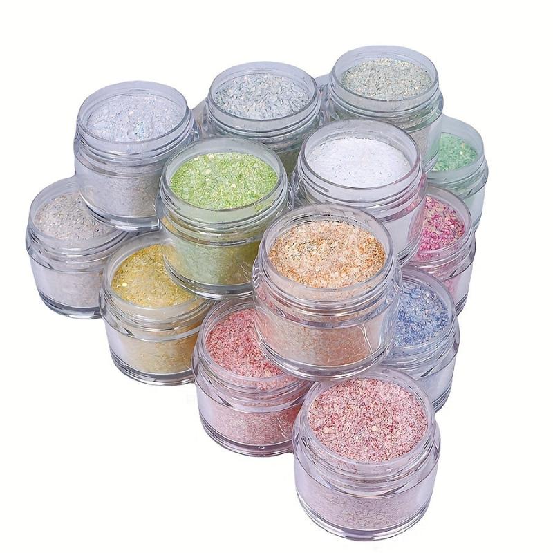 19 Colors Glitter Powder Sequins for Nail Art and Acrylic Nails