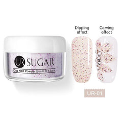 Nude Pink Red Glitter Dip Powder Nail Kit with Dip Liquids Set