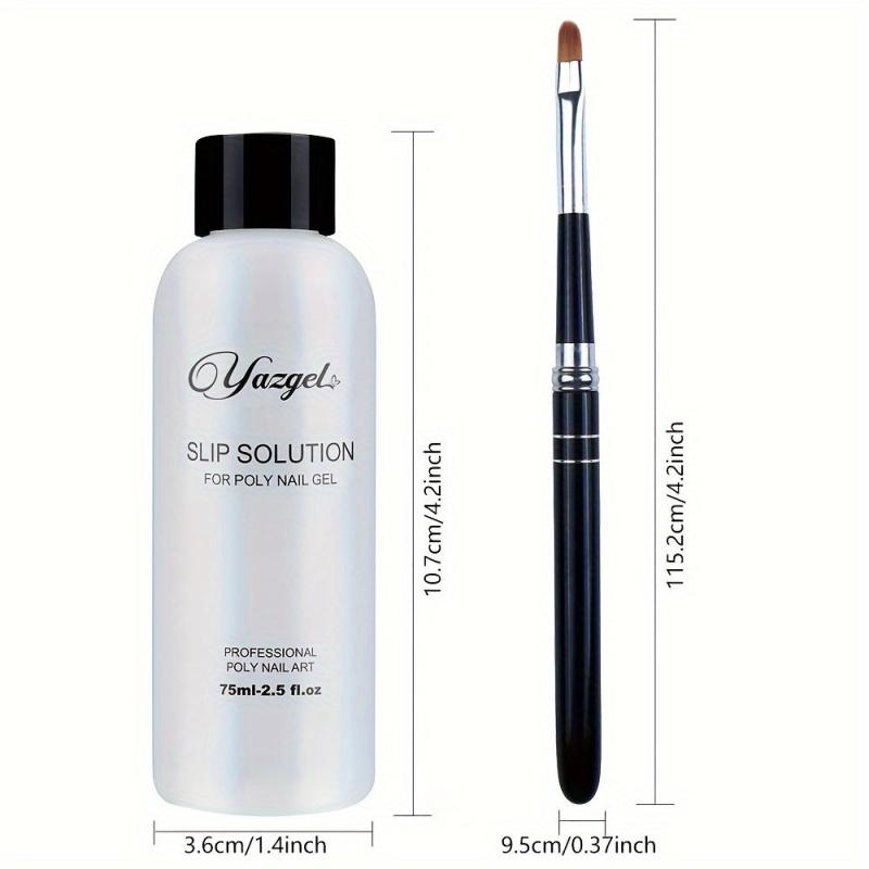 Poly Gel Slip Solution 150ml Kit Nail Extension Liquid Solution Anti stick