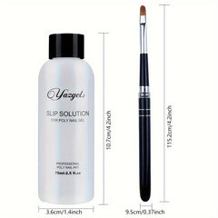 Poly Gel Slip Solution 150ml Kit Nail Extension Liquid Solution Anti stick