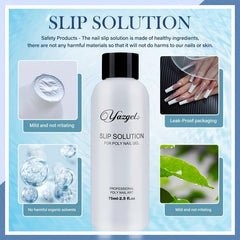 Poly Gel Slip Solution 150ml Kit Nail Extension Liquid Solution Anti stick