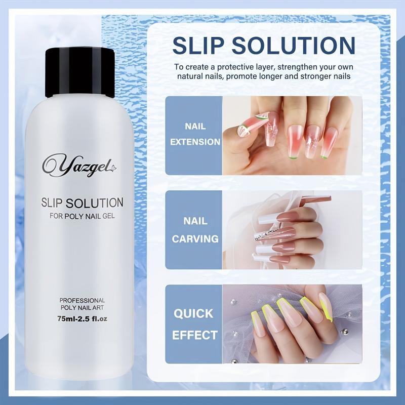 Poly Gel Slip Solution 150ml Kit Nail Extension Liquid Solution Anti stick