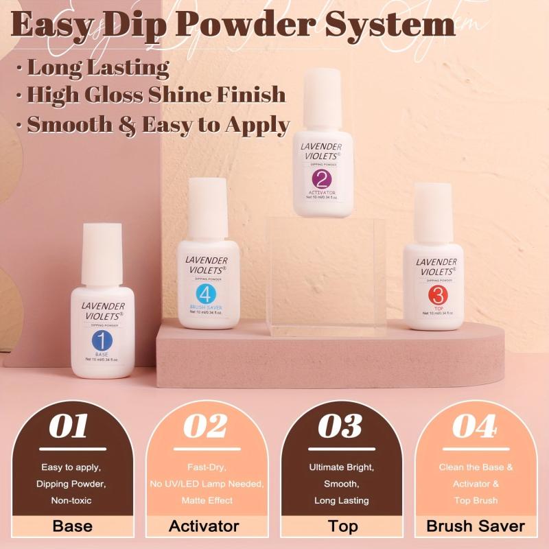 20 Pcs Dip Powder Nail Kit Starter 16 Colors Dipping Powder Liquid Set