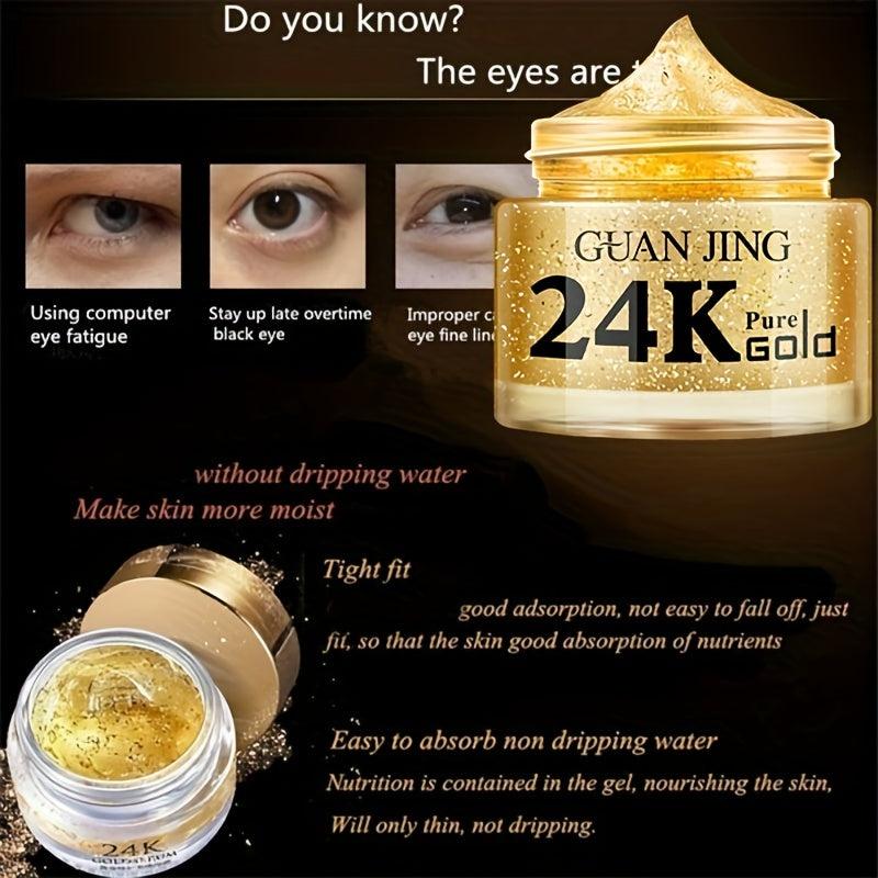 24K Serum Eye Cream Hyaluronic Peptide Collagen Anti-Wrinkle Dark Circles Creme