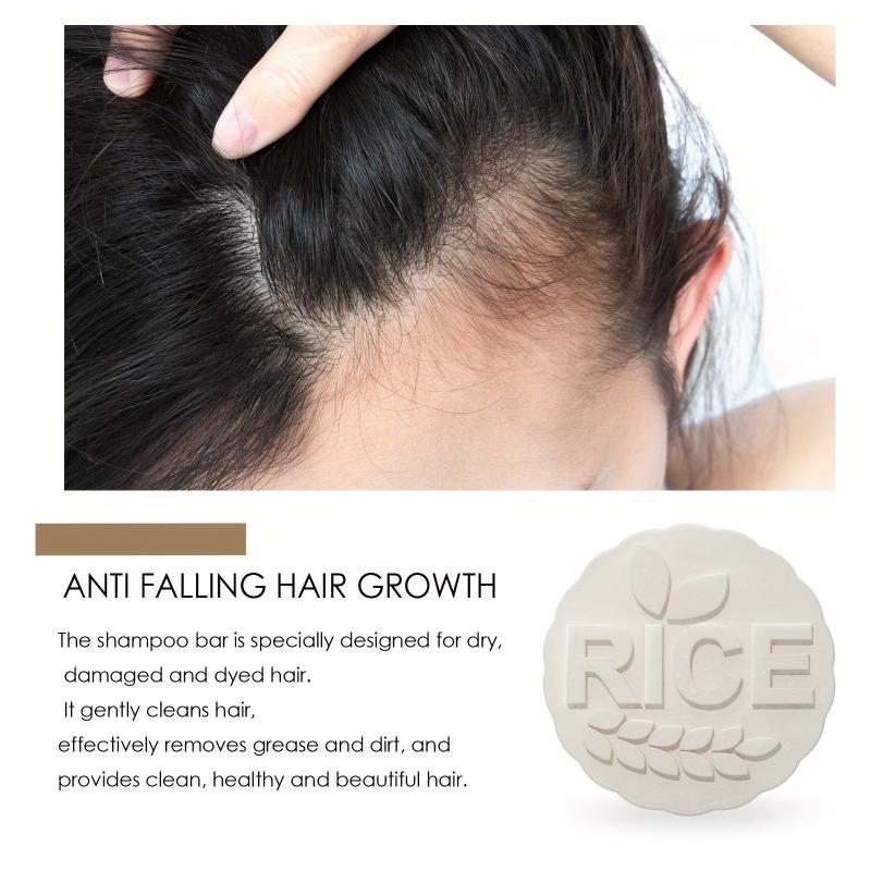 Hair Growth Shampoo Soap Rice Dropping Preventing Nourishing Hair Care