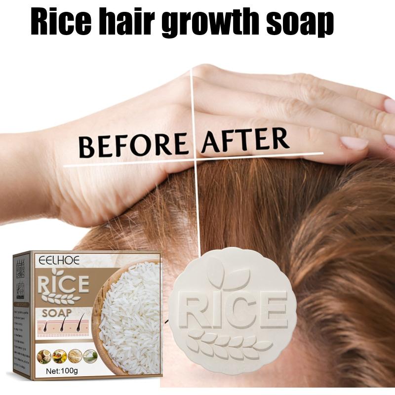 Hair Growth Shampoo Soap Rice Dropping Preventing Nourishing Hair Care
