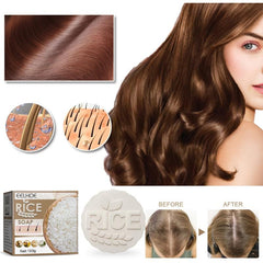 Hair Growth Shampoo Soap Rice Dropping Preventing Nourishing Hair Care