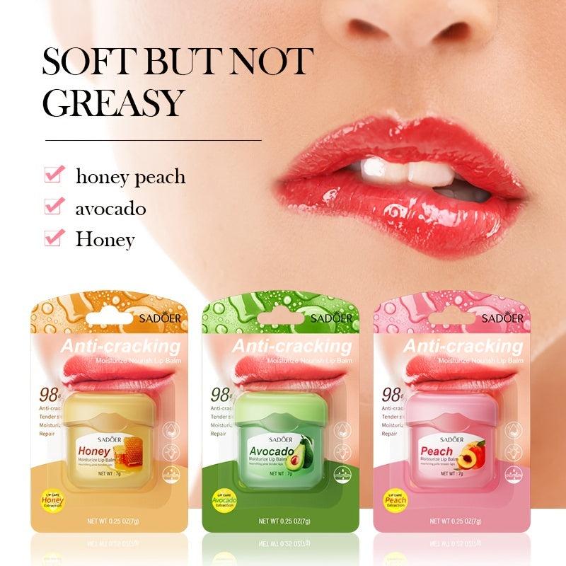 Honey Avocado Peach Lip Balm Long Lasting Moisture