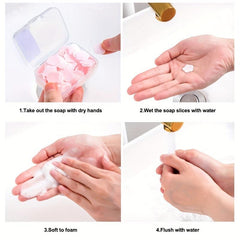 600 Pcs Disposable Paper Soap Cleaning Hand Bath Toiletry Soap Sheets