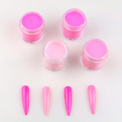 Pink Acrylic Nail Powder Kit for Extensions & 3D Nail Art