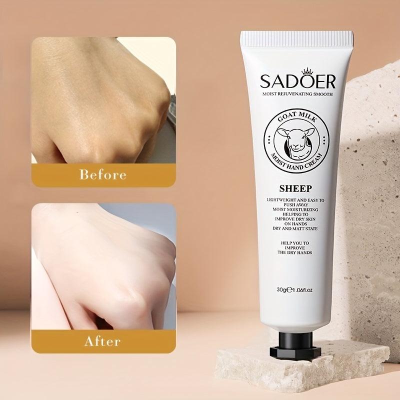 Hydrating Goat Milk Hand Cream for Skin Rejuvenation