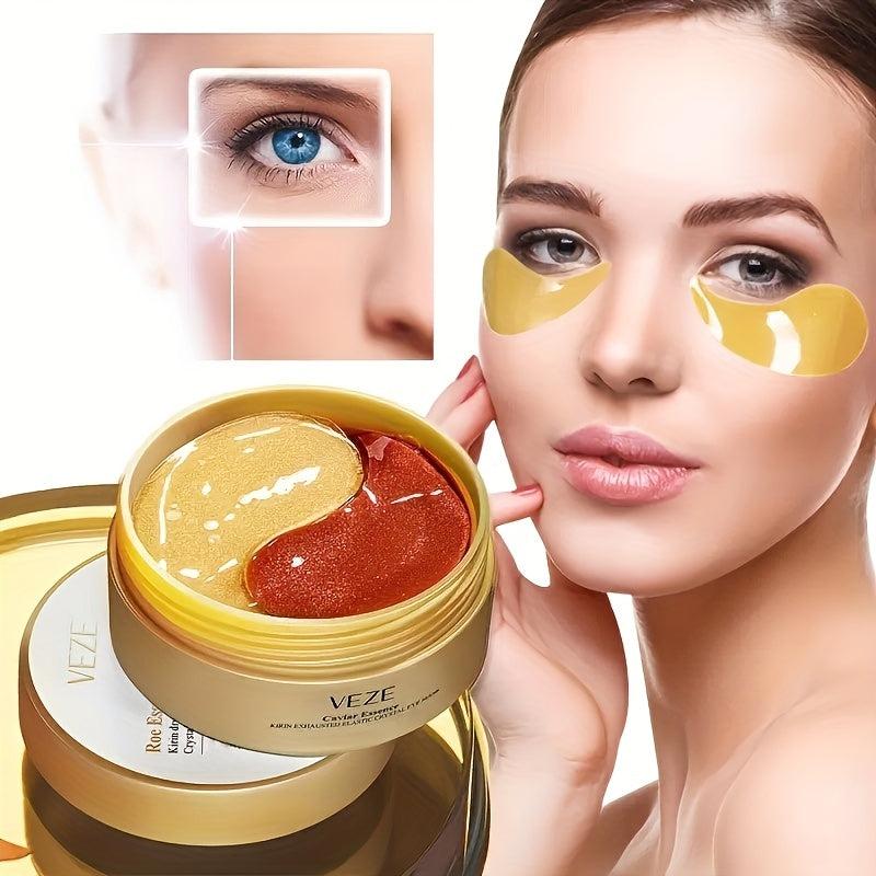 60pcs Caviar Eye Mask Reduce Aging & Moisturize Eye Patches Lifting Firming