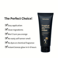 Instant Dark Tanning Lotion Natural Self Tanner Streak Medium Dark Gradual Tan