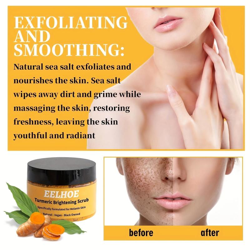 Turmeric Body Scrub Cream - Moisturizing Skin Cleansing Formula