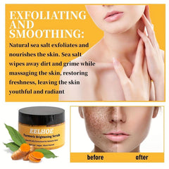 Turmeric Body Scrub Cream - Moisturizing Skin Cleansing Formula