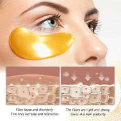 24k Golden Eye Mask Hydrating Moisturizing - Dark Circles Firming Eye Skin Mask
