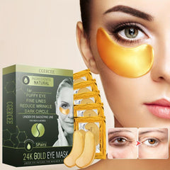 24k Golden Eye Mask Hydrating Moisturizing - Dark Circles Firming Eye Skin Mask