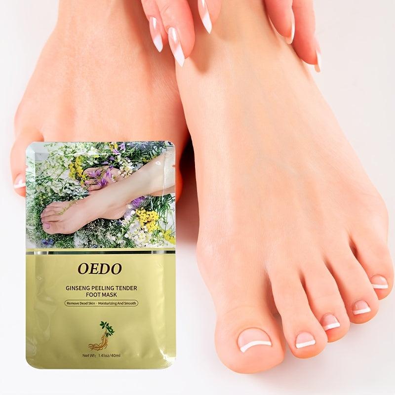 Ginseng Foot Mask Exfoliating & Moisturizing Soft Feet Safe & Effective