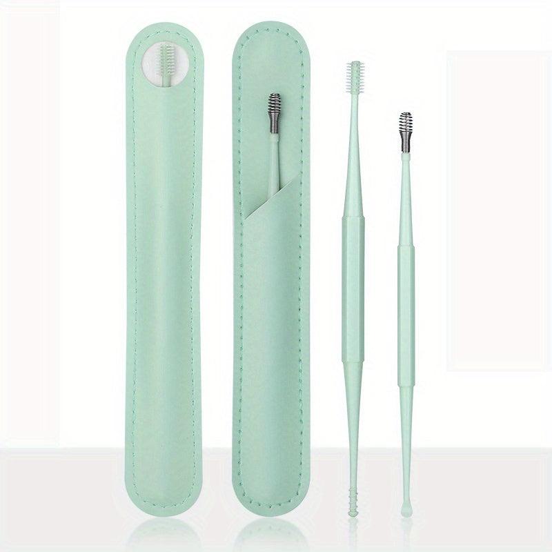 360 Rotation Ear Cleaner Set Reusable Double Headed Ear Wax Removal Tool Kit