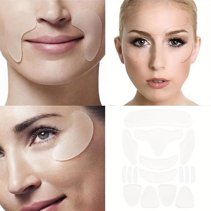 16 pcs Lifting Face Stickers Forehead Eye and Head Lines French Lines