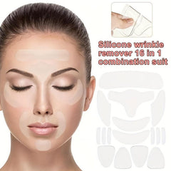 16 pcs Lifting Face Stickers Forehead Eye and Head Lines French Lines