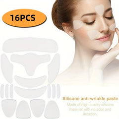 16 pcs Lifting Face Stickers Forehead Eye and Head Lines French Lines