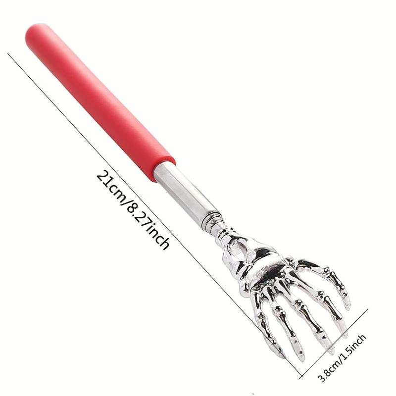 Stainless Steel Extendable Back Scratcher Telescopic Rubber Handle