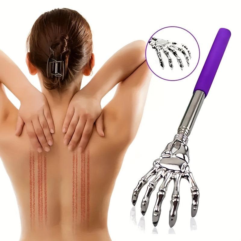 Stainless Steel Extendable Back Scratcher Telescopic Rubber Handle