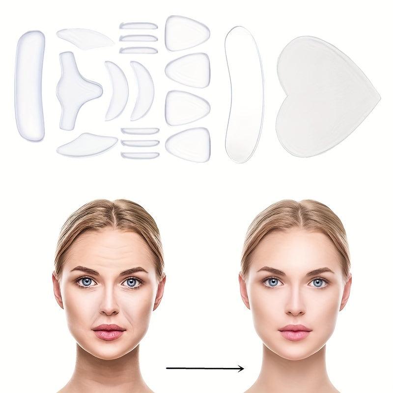 18pcs Transparent Silicone Anti Wrinkle Patches for Face and Neck