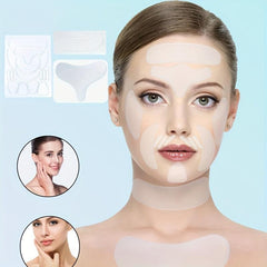 18Pcs Silicone Fade Fine Line On Face Neck Chest Sticker Set