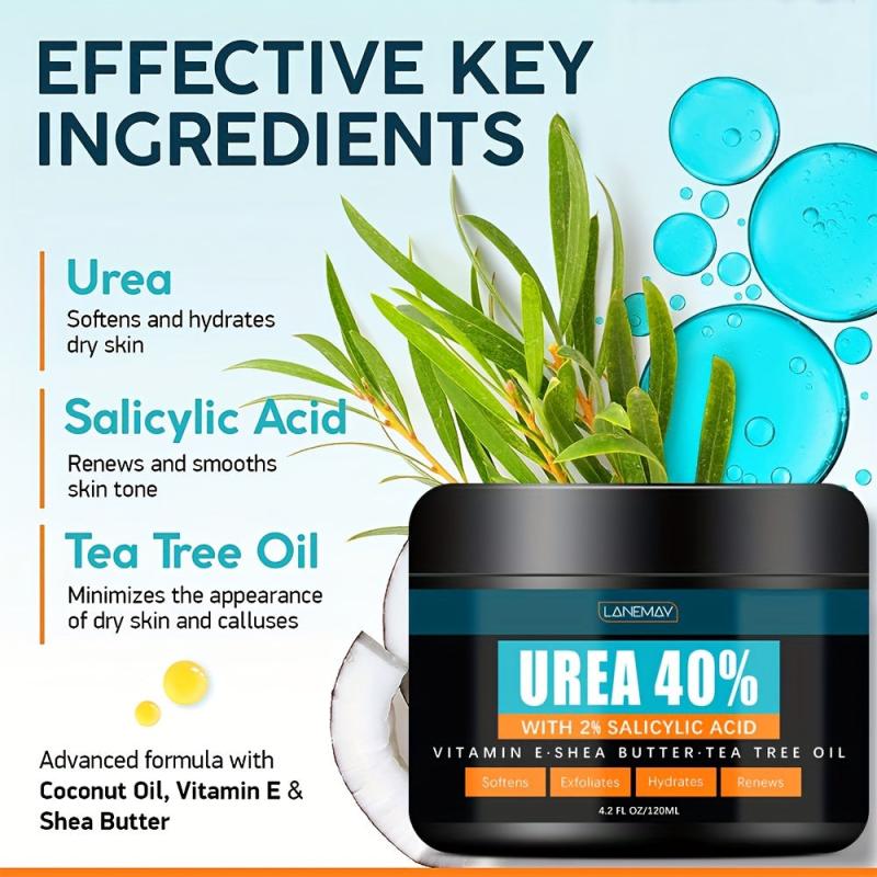 120ml Urea Cream 40% Strength Foot Lotion - Dry Cracked Feet