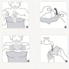 Peach Shaped Silicone Smooth Wrinkle Breast Patch Reusable Wrinkle Care