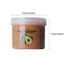 Avocado Scrub 8.81fl oz Cleans Excess Cuticles, Smooths Skin, Moisturizes